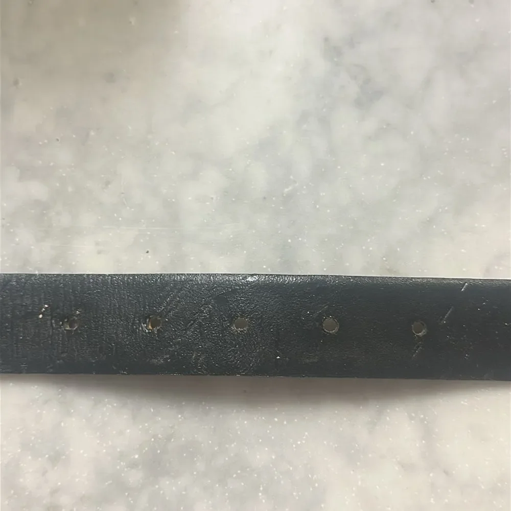 Vintage Iceberg Jeans Brown Leather Croc Embossed Belt Size 42 Italian